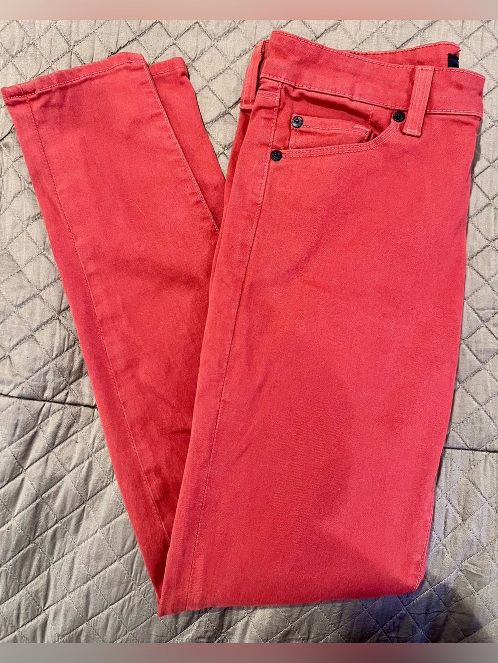 David Kahn women’s Rusty Orange Skinny Jeans